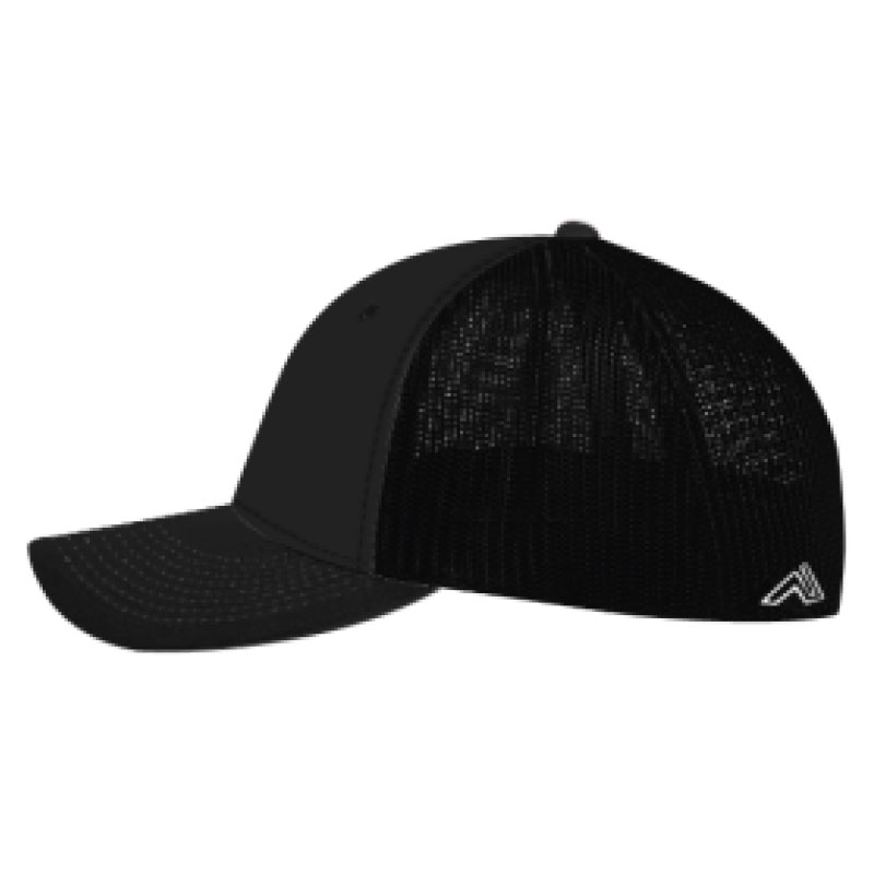 black mesh hat